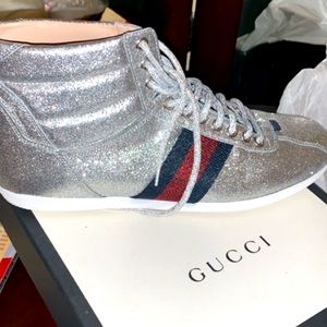Gucci silver shoes